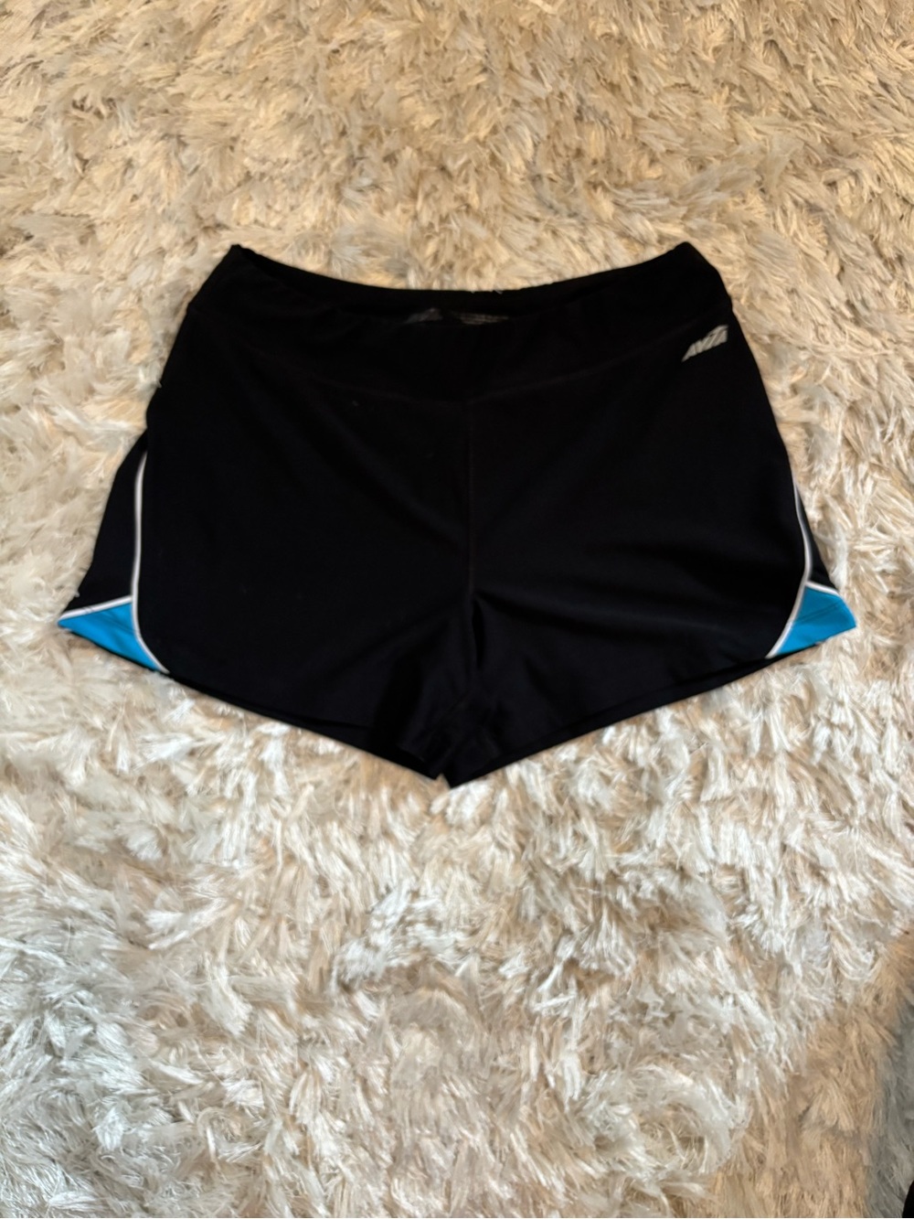 Make offer! AVIA Black Active Shorts White & Blue Trim Women Medium